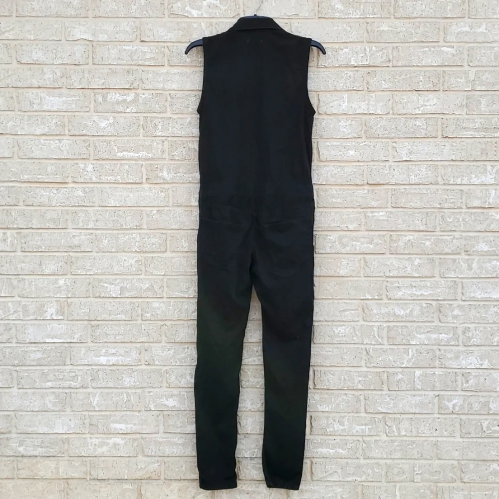6397 Sleeveless Dark Dusty Black Jumpsuit and Rompers, Size Small, NWOT